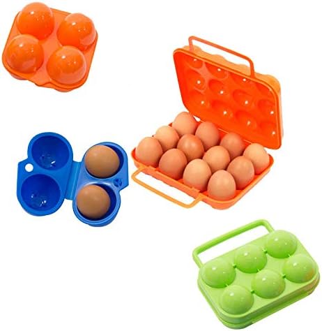 anruo 4/6/12 Caja de Almacenamiento portátil para Huevos de Camping: Amazon.es: Hogar