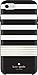 kate spade new york Protective Hardshell Case for iPhone 8, iPhone 7 & iPhone 6/6s - Stripe 2 Black/White/Gold Foil