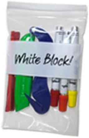 Small Plastic Bag, Resealable White Block Bags, Clear, 3 x 4 Inch, 2 Mil, 1000 Pack