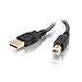 C2G 45003 USB Cable - Ultima USB 2.0 A Male to B Male Cable for Printers, Scanners, Brother, Canon, Dell, Epson, HP and More, Black (9.8 Feet, 3 Meters) primary