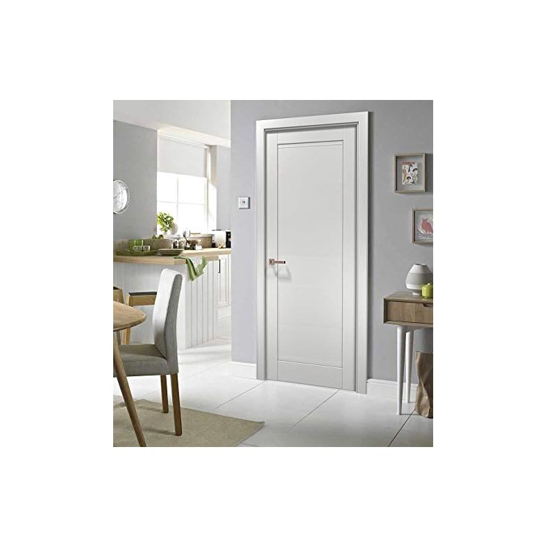 Slab Barn Door Panel 30 x 84 Quadro 4111 White Ash Sturdy Finished