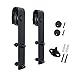 SMARTSTANDARD Mini Cabinet Sliding Barn Door Hardware Hangers 2pcs (Black) (Mini J Shape Hangers)(Cabinet NOT Included)