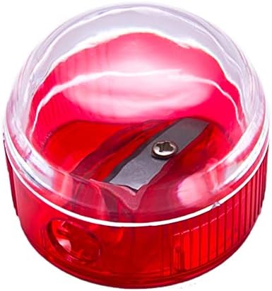 D.RECT Single Plastic Pencil Sharpener with Container Round Pack of 12, Yellow,Blue,Green,Red - Image 3