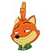 Finex 4 Pcs Set Zootopia Judy Hopps Nick Wilde Flash Silicone Travel Luggage Baggage Identification Labels ID Tag for Bag Suitcase Plane Cruise Ships with Belt Strap