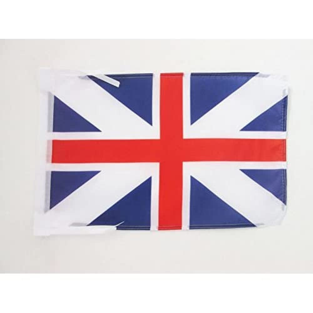 AZ FLAG - Jack and Admiral of the Fleet Flag - 18'' x 12'' - 100% Polyester Bristish historic Small Banner with Two Cords - Fade Resistant - Vivid Colors - 18x12 in - 45x30 Cm