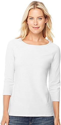 Hanes Women's Stretch Cotton Raglan 