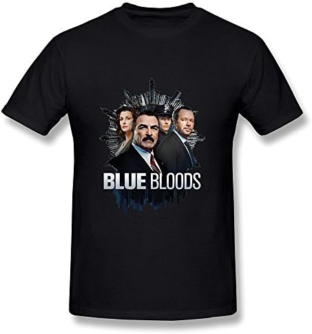 Losnger Men's Blue Bloods Round Collar T Shirt S