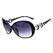 Fashion?Life Women Shades Oversized Eyewear Classic Designer Sunglasses UV400-Shining Black&Grey primary