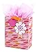 Hallmark Medium Gift Bag with tissue Paper (Pink Flower)