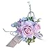 Arlai Pack of 1, Bridal Wrist Corsage Wedding Party Prom Bridesmaid Flower Bracelet Pink