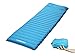 TREKOLOGY Ultralight Sleeping Pad, Inflating Camping Mattress w/Air Pump Dry Sack Bag - Compact Lightweight Camp Mat, Inflatable Backpacking Gear as Tent Pads (Teal Blue with Built-in Pillow)