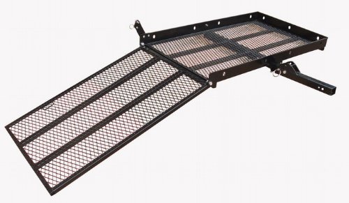 ALEKO MC400 400 Pound Capacity Wheelchair and Power Scooter Folding Cargo Carrier Rack with Foldable Ramp