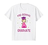 Kids Kids Preschool Graduate Graduation Pre-K Gift T-Shirt Girls 6 White