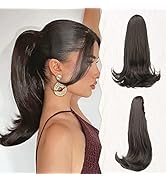 Sofeiyan Ponytail Extensions Claw Clip in Ponytail Hair Extension 13 Inch Natural Wavy Hairpieces...