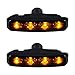 Amber 4-LED Crystal Smoke Lights Black Finish Turn Signals Side Marker Compatible with 1997-2003 BMW E39 5 Series 525i 528i 530i 540i M5