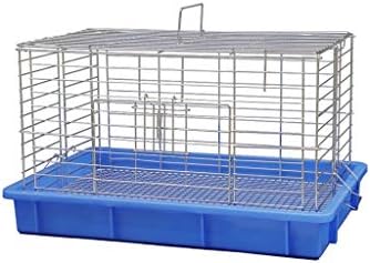 Z W Dong 長方形メッキ鳥かご 簡単にきれいな鳥ケージハンドル付きボックスを繁殖小さな