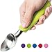 SUMO Stainless Steel Ice Cream Scoop With Ergonomic Handle - Sturdy, Dishwasher-Safe Scooper For Effortless Scooping and Serving Of Frozen Desserts, Comfortable Grip - Green
