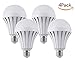 CTKcom LED Light Bulbs(4 Pack)- 9W Emergency Lamps Household Lighting Bulbs for Hurricane,Saving Energy Intelligent Light Rechargable Electricity 65W Equivalent 6500K White Bulbs 120V E26 E27 Base