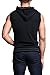 Lightweight Sleeveless Contrast Hoodie TH890 - BLACK/CHARCOAL - Large - A1H