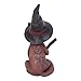 Enesco 6001552 Jim Shore Heartwood Creek Mini Fox in Witch Hat Halloween Figurine, 4 Inch, Multicolor
