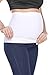 La Reve Maternity Belly Band Seamless Waistband for all Stages of Pregnancy White Medium