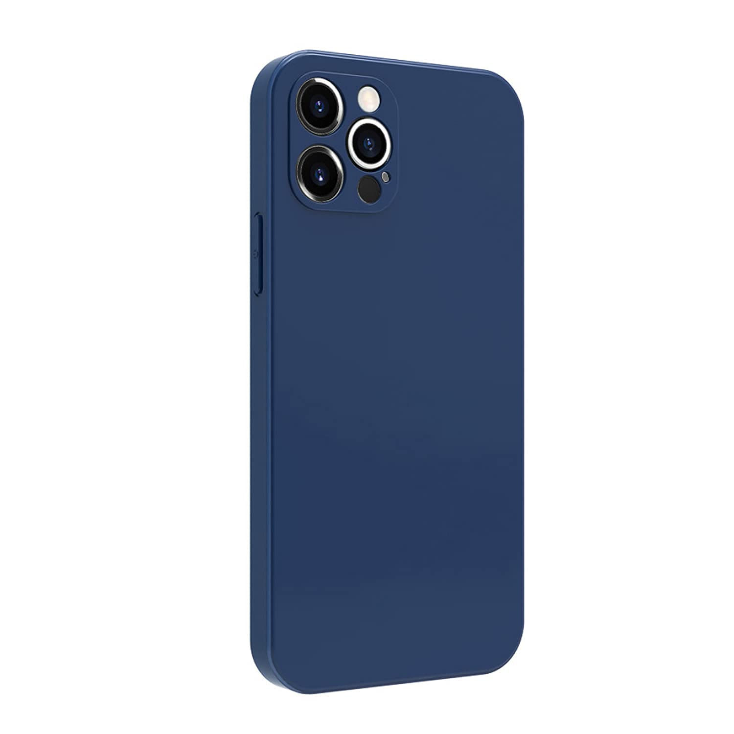Silicone Protective Case compatible for iPhone 12/iPhone 12 Pro 6.1 inch Soft Liquid Gel Anti-Scratch Anti-Fingerprint Shockproof Anti-Fall frosted glass-iPhone 12Pro-Blue