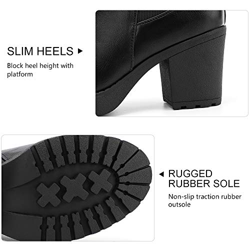 Moda-Chics-Womens-Ankle-Boots-Slip-On-Platform-Boots