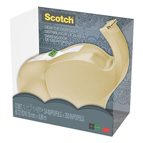 Scotch Desktop Dispenser, Gold Elephant 3/4 in x 350 in (C43-ELPHT)