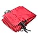 10pcs Satin Red Wine Bags with Drawstrings,Perfect for Travel, Wedding, Birthday, Housewarming and Dinner Party Giving(15