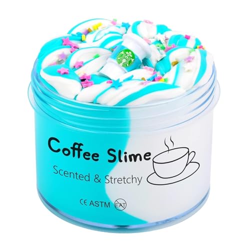 Blue Butter Slime for Boys Girls, Latte Slime Party Favors for Kids, Soft & Non-Sticky, Cute Stuff, Basket Stuffers, Educational, Stress Relief, Putty Toys for Kids, Large Volume Cans 7-oz 200ml?