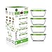 FOSA Vacuum Seal Containers, 4 Pack, 20oz, Food Saver Containers for Vacuum Seal, Vacuum Container for Food Storage (Vacuum Pump Not Included)