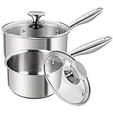 MICHELANGELO Stainless Steel Saucepan Set 1Qt