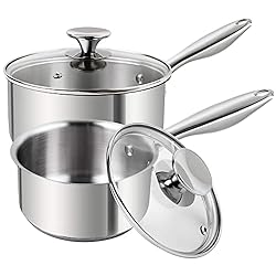 MICHELANGELO Stainless Steel Saucepan Set 1Qt