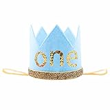 iMagitek Baby Prince Birthday Crown Tiara Headbands, Baby Boys First Birthday Party Hairband Hat