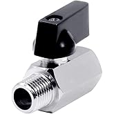 Beduan 3/8" Brass Mini Ball Valve NPT Female x Male Shut-Off Valve