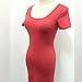 Fedi Summer Women's Cotton Stretch Bodycon Party Cocktail Short Slim Pencil Dress, Red, Small