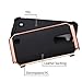 LG K10 Case, Premier LTE Case, Bicast Leather Hybrid, JoJoGoldStar Slim Fit Heavy Duty Polycarbonate and Silicone TPU Cover with Screen Protector and Stylus - Black