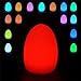 LED Mood Ball Light,WONFAST Rechargeable LED Bedside Table Lamp,Night Light with 16 Color Change and 4 Flash Modes,Suits for Outdoor Indoor Decoration (14x19cm-Egg)
