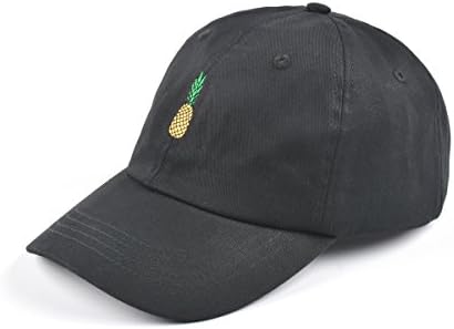 AUNG CROWN Pineapple Embroidered Dad Hat Cotton Women Men Cute Adjustable Baseball Cap
