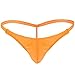 FEESHOW Men's Stretchy G String Thong T Back Underwear Briefs (Orange)