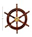 Nautical Specials SH 8763-VC Nautical Sheesham Wood Ship Wheel with Brass Center Home Decoration Gifts (24