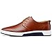 ZZHAP Men's Casual Oxford Shoes Breathable Flat Fashion Sneakers Brown US 11