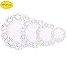 OJYUDD 400 Pack Round Lace Paper Doilies,Lace Paper Placemats for Food, Cake, Crafts, 4 Assorted Sizes (White)