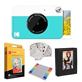 Kodak Printomatic Instant Camera (Blue) Gift Bundle