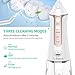 Liberex Cordless Water Flosser - Portable Oral Irrigator with 5 Jet Nozzles, IPX7 Waterproof 300ml Reservoir, 3 Modes Dental Care Teeth Jet for Teeth Braces,USB Rechargeable