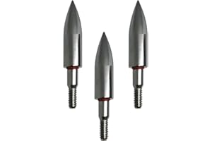 YI XIAN ARCHERY Stainless Steel Archery Field Points,9/32″，19/64″，5/16″，11/32″Size 100/125/150/175/200 Grains,Easy Pull Various, Screw in Archery Field Tips(1 Dozen 12 PCS)