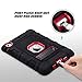 ULAK Case for iPad Mini 1 2 3, Three Layer Heavy Duty Shockproof Protective Case with Kickstand for iPad Mini 2 Case 1st 2nd 3rd Generation (Red/Black)