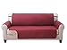 ELAINE KAREN Premium Reversible Sofa Couch Slipcover Furniture Protector, Quilted, Anti-Slip 2 Inch Strap, Machine Washable, Slip Cover Throw for Pets, Dogs, Cats, Kids,- Burgundy