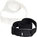 Silver Lilly Womens Invisible Belt - Elastic No Show Belt 2 Pack (Black/White, 0-14)