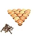 Smartsails 15PCS, 1.1 Inch Furniture Drawer Door Cabinet Wardrobe Solid Wood Round Knob Handle with Screws